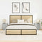 vidaXL Bedside Cabinets with LED Lights 2 pcs Concrete Grey 38x34x50 cm
