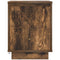 vidaXL Bedside Cabinet with LED Lights Smoked Oak 38x34x50 cm
