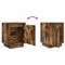 vidaXL Bedside Cabinets with LED Lights 2 pcs Smoked Oak 38x34x50 cm