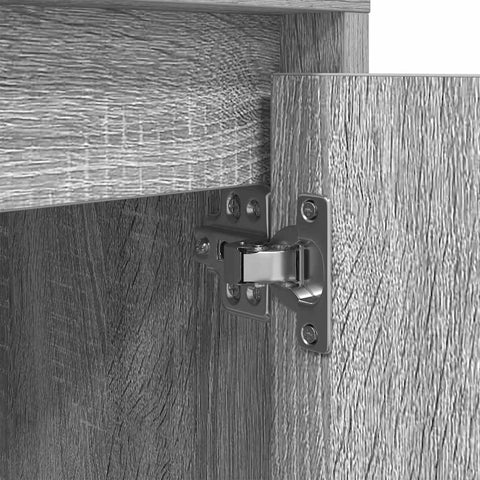 vidaXL Bedside Cabinet with LED Lights Grey Sonoma 38x34x50 cm