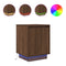 vidaXL Bedside Cabinet with LED Lights Brown Oak 38x34x50 cm