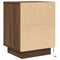 vidaXL Bedside Cabinet with LED Lights Brown Oak 38x34x50 cm