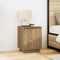 vidaXL Bedside Cabinet with LED Lights Artisan Oak 38x34x50 cm