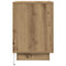 vidaXL Bedside Cabinet with LED Lights Artisan Oak 38x34x50 cm