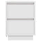 vidaXL Bedside Cabinet with LED Lights White 38x34x50 cm