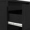 vidaXL Bedside Cabinet with LED Lights Black 38x34x50 cm