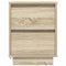 vidaXL Bedside Cabinet with LED Lights Sonoma Oak 38x34x50 cm