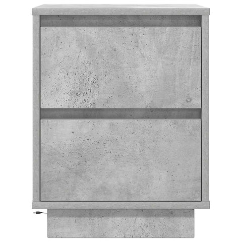 vidaXL Bedside Cabinet with LED Lights Concrete Grey 38x34x50 cm