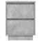 vidaXL Bedside Cabinet with LED Lights Concrete Grey 38x34x50 cm