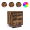 vidaXL Bedside Cabinets with LED Lights 2 pcs Smoked Oak 38x34x50 cm