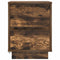 vidaXL Bedside Cabinets with LED Lights 2 pcs Smoked Oak 38x34x50 cm