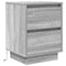 vidaXL Bedside Cabinet with LED Lights Grey Sonoma 38x34x50 cm