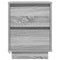vidaXL Bedside Cabinet with LED Lights Grey Sonoma 38x34x50 cm