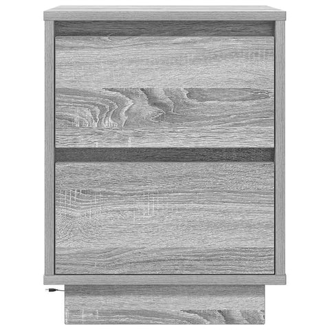 vidaXL Bedside Cabinets with LED Lights 2 pcs Grey Sonoma 38x34x50 cm