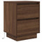 vidaXL Bedside Cabinet with LED Lights Brown Oak 38x34x50 cm