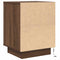 vidaXL Bedside Cabinet with LED Lights Brown Oak 38x34x50 cm
