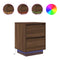 vidaXL Bedside Cabinets with LED Lights 2 pcs Brown Oak 38x34x50 cm