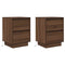 vidaXL Bedside Cabinets with LED Lights 2 pcs Brown Oak 38x34x50 cm