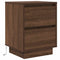 vidaXL Bedside Cabinets with LED Lights 2 pcs Brown Oak 38x34x50 cm
