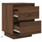 vidaXL Bedside Cabinets with LED Lights 2 pcs Brown Oak 38x34x50 cm