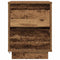 vidaXL Bedside Cabinet with LED Lights Old Wood 38x34x50 cm
