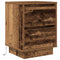 vidaXL Bedside Cabinets with LED Lights 2 pcs Old Wood 38x34x50 cm