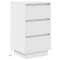 vidaXL Bedside Cabinet with LED Lights White 38x34x65 cm