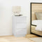 vidaXL Bedside Cabinet with LED Lights White 38x34x65 cm