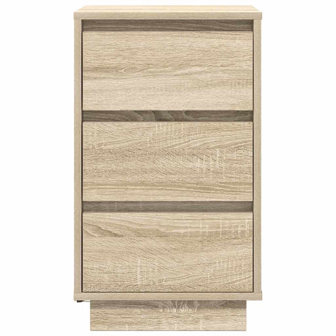 vidaXL Bedside Cabinet with LED Lights Sonoma Oak 38x34x65 cm