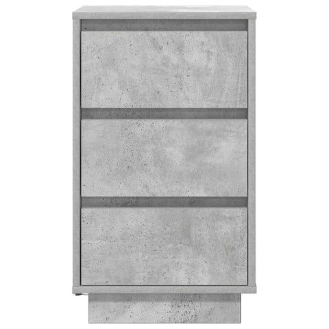 vidaXL Bedside Cabinet with LED Lights Concrete Grey 38x34x65 cm