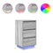 vidaXL Bedside Cabinet with LED Lights Grey Sonoma 38x34x65 cm
