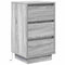 vidaXL Bedside Cabinet with LED Lights Grey Sonoma 38x34x65 cm