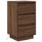 vidaXL Bedside Cabinet with LED Lights Brown Oak 38x34x65 cm