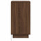 vidaXL Bedside Cabinet with LED Lights Brown Oak 38x34x65 cm