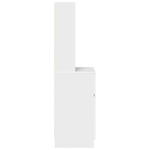 vidaXL Bedside Cabinet White 39x35x125 cm Engineered Wood