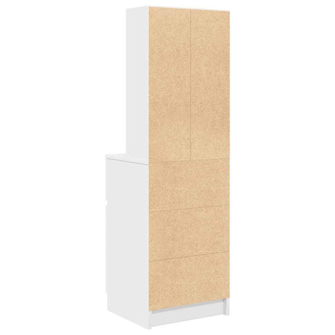 vidaXL Bedside Cabinet White 39x35x125 cm Engineered Wood