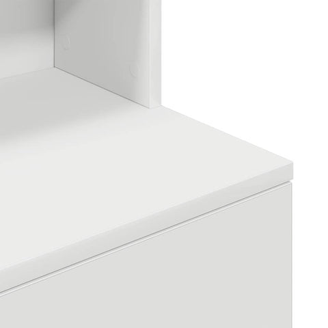 vidaXL Bedside Cabinet White 39x35x125 cm Engineered Wood