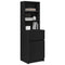 vidaXL Bedside Cabinet Black 39x35x125 cm Engineered Wood