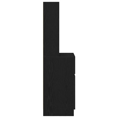 vidaXL Bedside Cabinet Black 39x35x125 cm Engineered Wood