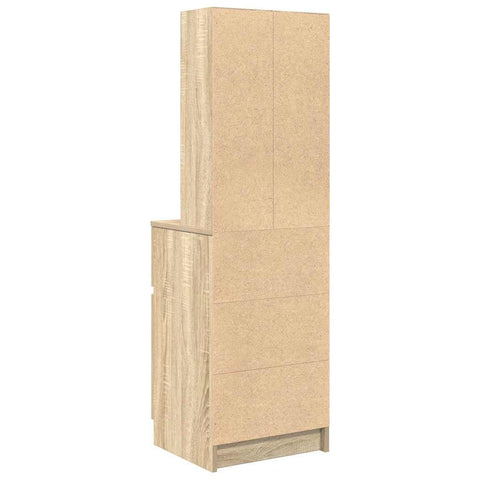 vidaXL Bedside Cabinet Sonoma Oak 39x35x125 cm Engineered Wood