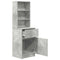 vidaXL Bedside Cabinet Concrete Grey 39x35x125 cm Engineered Wood