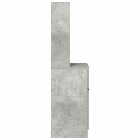 vidaXL Bedside Cabinet Concrete Grey 39x35x125 cm Engineered Wood