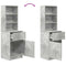 vidaXL Bedside Cabinet Concrete Grey 39x35x125 cm Engineered Wood