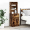 vidaXL Bedside Cabinet Smoked Oak 39x35x125 cm Engineered Wood