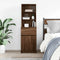vidaXL Bedside Cabinet Brown Oak 39x35x125 cm Engineered Wood