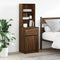 vidaXL Bedside Cabinet Brown Oak 39x35x125 cm Engineered Wood