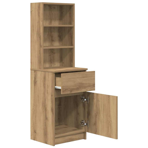 vidaXL Bedside Cabinet Artisan Oak 39x35x125 cm Engineered Wood