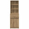 vidaXL Bedside Cabinet Artisan Oak 39x35x125 cm Engineered Wood