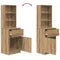 vidaXL Bedside Cabinet Artisan Oak 39x35x125 cm Engineered Wood