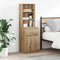 vidaXL Bedside Cabinet Artisan Oak 39x35x125 cm Engineered Wood